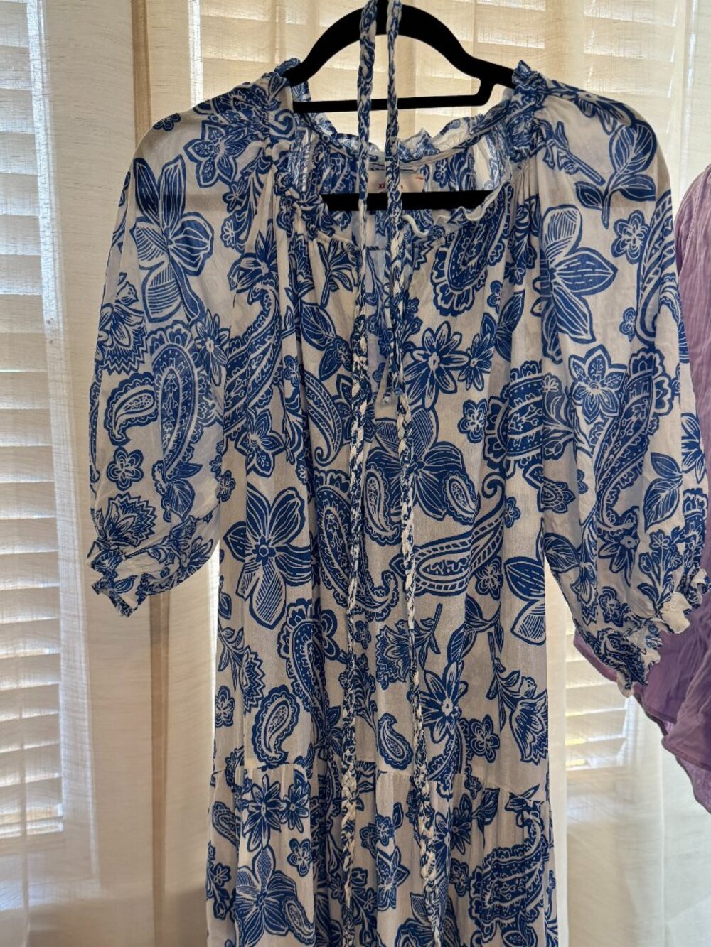 Xirena Lyta Dress in Santorini Blue Paisley | Medium - Picture 10 of 11